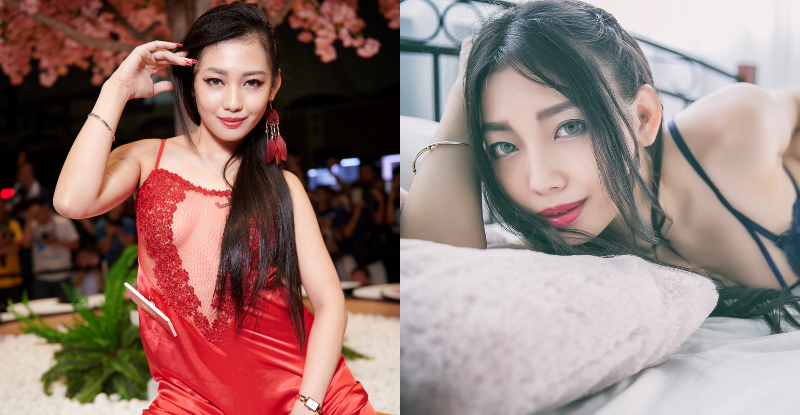 【蜗牛娱乐】性感女郎「夏暮光」旋轉櫻花樹下M字開腿給拍　每圈轉過來尺度都更大！