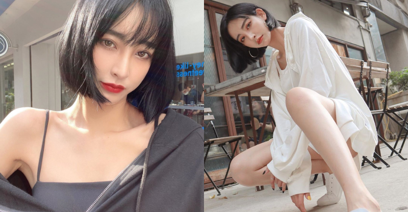 【蜗牛娱乐】美腿也進攻！高冷短髮妹「Ikea Cai」深邃電眼魅力狂噴，性感鎖骨發狠鎖住所有目光！