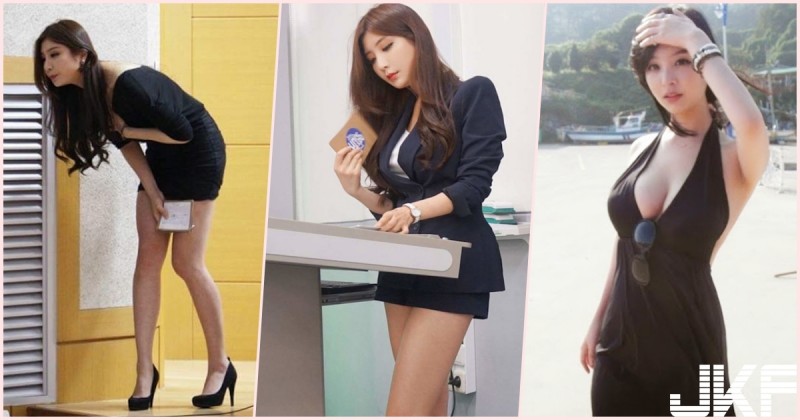 【蜗牛娱乐】網路瘋傳「美腿女老師」F罩杯乳照又爆紅！講台放送「養眼福利」讓同學受不了…