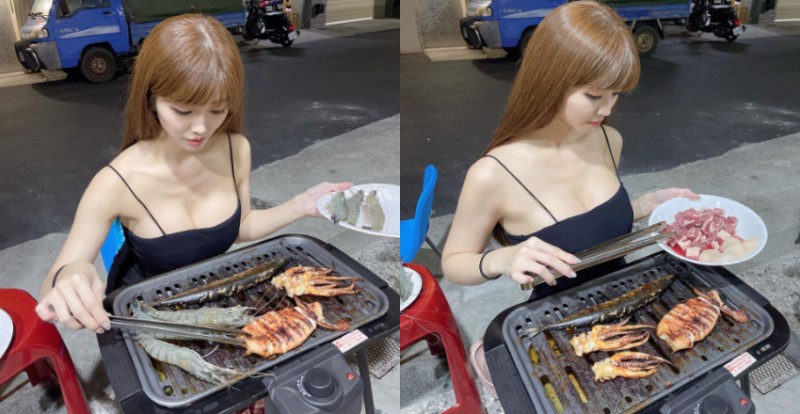 【蜗牛娱乐】鄰居正妹「爆乳BBQ」好火辣　仔細看是最性感英文教師！