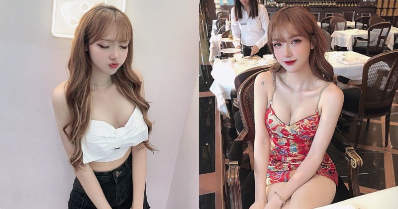 【蜗牛娱乐】餐廳甜美正妹「緊身洋裝穿好短」，白皙嫩腿視角太邪惡了！