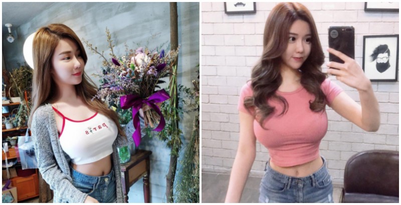 【蜗牛娱乐】花束怎麼會有奶香？大馬「爆乳女神」周甄娜用藏不住的巨乳業配乾燥花