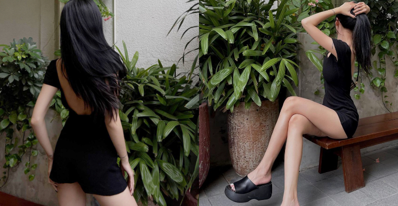 【蜗牛娱乐】不只背影殺…美腿也很殺！不露臉妹正臉曝光　高顏值讓網友再次暴動