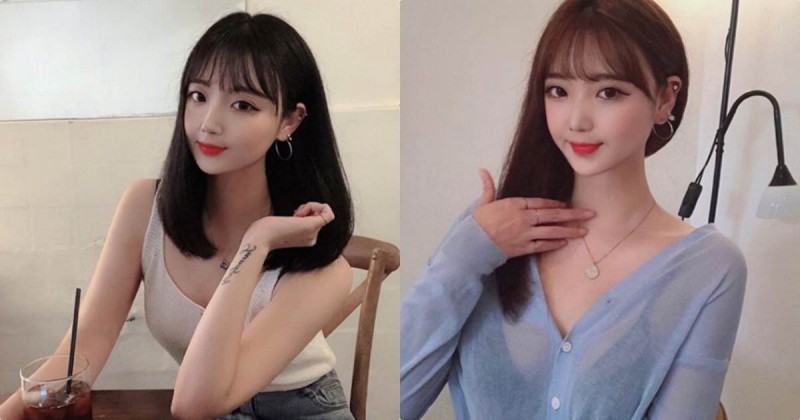 【蜗牛娱乐】隱乳系鄰家女孩「은정」胸形超渾圓，透膚針織衫「誘惑視角曝光」！