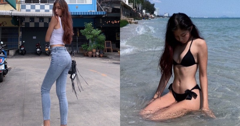 【蜗牛娱乐】超強「逆天長腿妹」腿長100cm！骨感纖細比例超優，根本超模曲線！