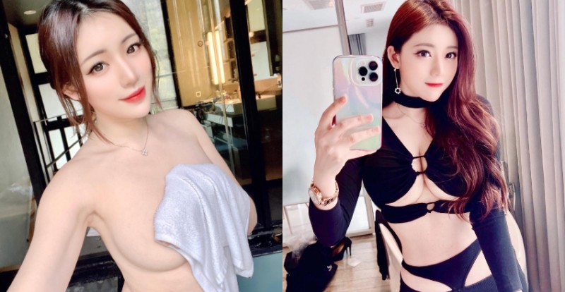 【蜗牛娱乐】毛巾太小條啦！性感妖精「謝立琪 Kiki」曝光超大尺泡湯照