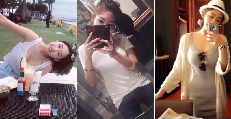 【蜗牛娱乐】賣場捕獲「鄰家系女孩」！逆天美腿背影讓人戀愛，鏤空背心「隱乳」從旁溢出…