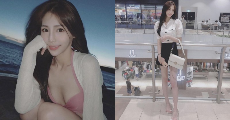 【蜗牛娱乐】骨感長腿正妹！「白嫩電眼」美少女竺竺短裙逛街露美腿，纖細美腿瞬間征服腿控！