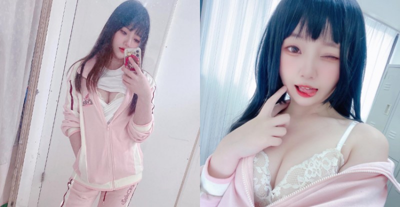 【蜗牛娱乐】這樣有違反校規嗎？甜美學生妹「願願」保守運動服裡面偷壞壞