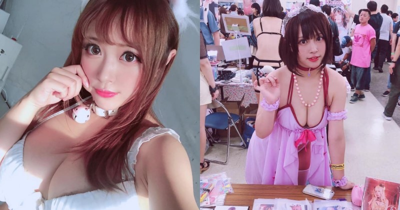 【蜗牛娱乐】34F兇猛coser「何苔苔」跑日本參展，快被高溫熔化，回來剛好準備被吃掉啦～