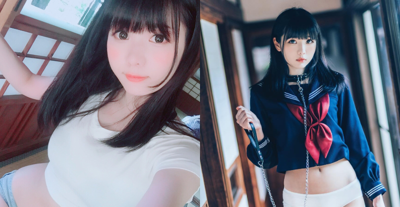 【蜗牛娱乐】超甜美Coser換上「超逼人熱褲」　絕美背影露出逆天長腿和渾圓蜜桃！