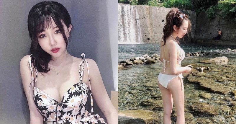 【蜗牛娱乐】花蓮水源地捕捉「比基尼正妹」，渾圓蜜桃連朋友也稱讚：迷人的屁股蛋！