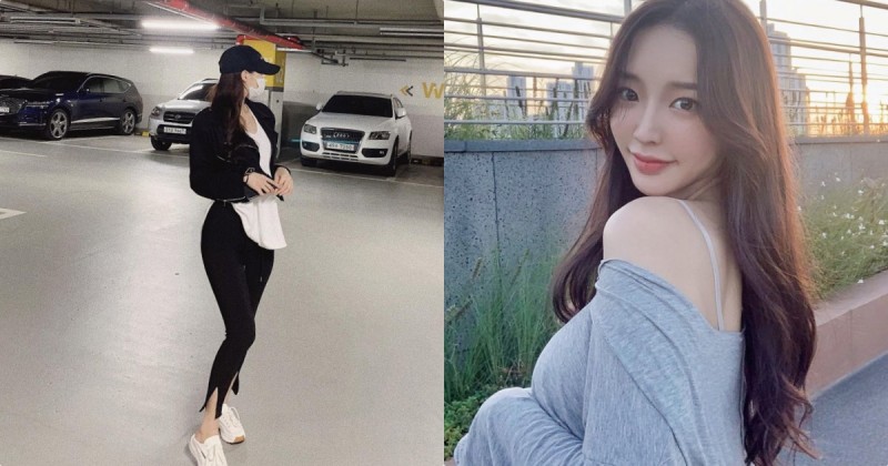 【蜗牛娱乐】黃昏出門賞景的「性感露肩辣妹」，「渾圓車頭燈」讓人多看幾眼！