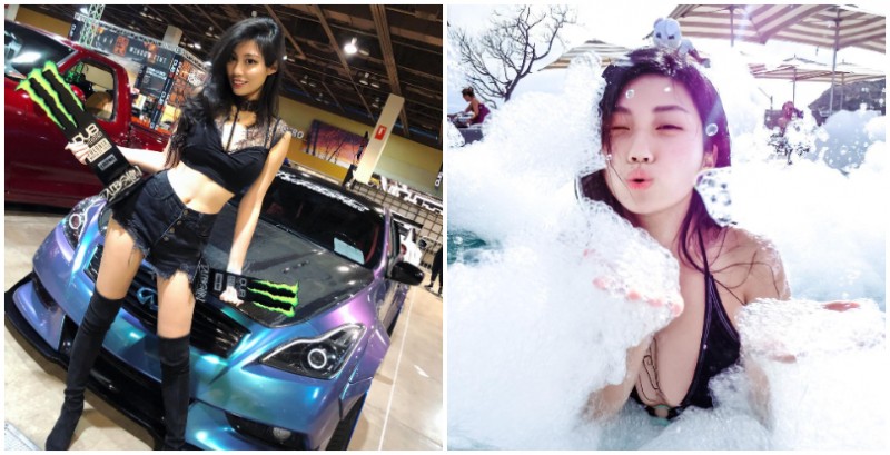 【蜗牛娱乐】火辣「長腿車模」還有「渾圓美乳」！完美身材加上陽光笑容，讓人無法招架的終極魅力！