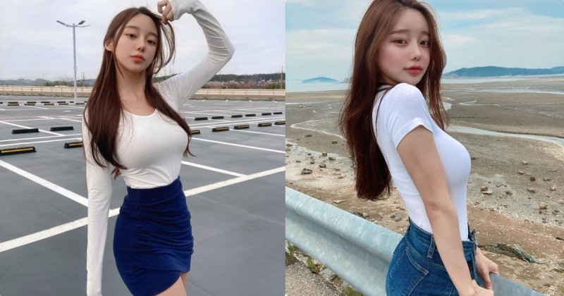 【蜗牛娱乐】童顏妹子「風格日趨性感成熟」，停車場前大秀「火辣曲線」！