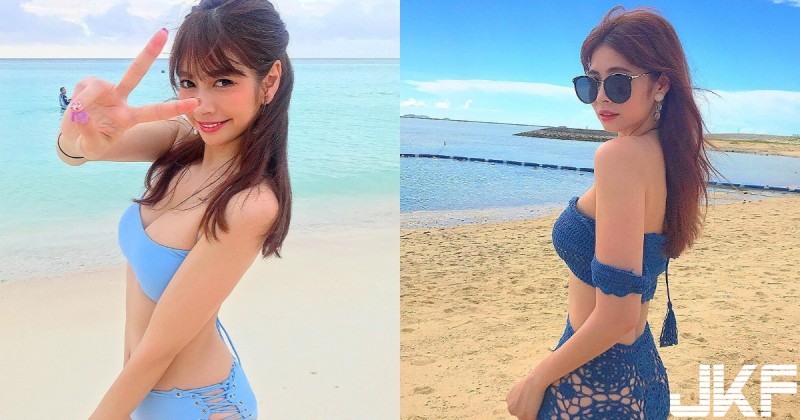 【蜗牛娱乐】真的是空的！甜美鄰家正妹竟穿「簍空泳褲」賣弄性感，反差讓人意外！