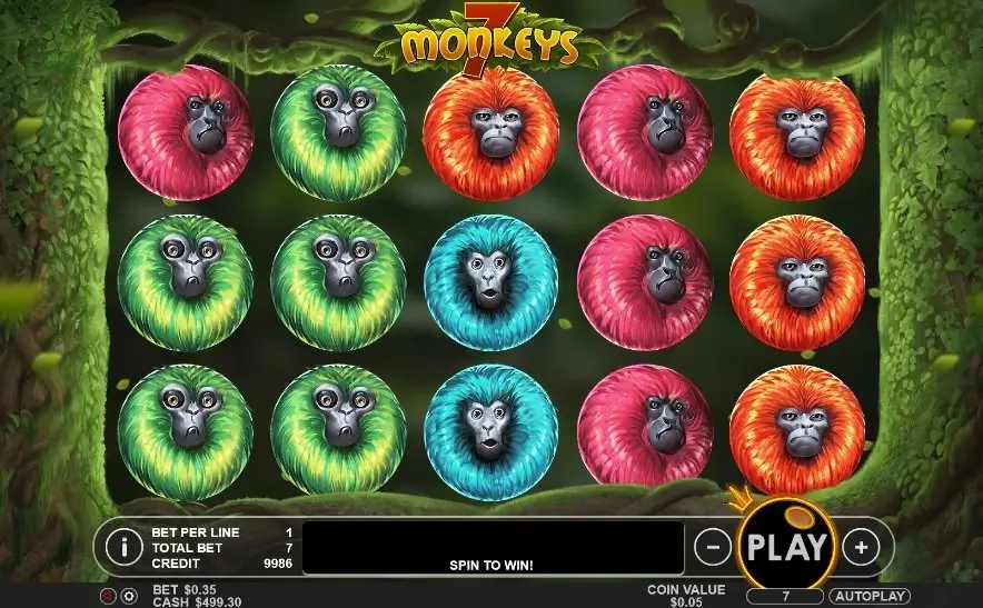 丛林狂欢开启,7 只猴子来袭: 尽在大发娱乐城!