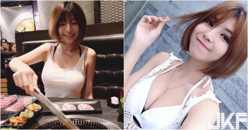 【蜗牛娱乐】超爽der！同桌吃飯的「背心大奶妹」！渾圓飽滿的豐滿上圍讓人「想吃麻糬」！