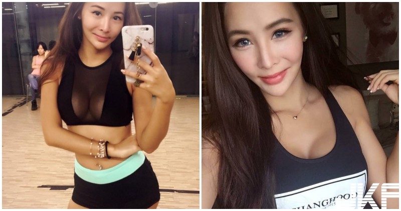 【蜗牛娱乐】辣妹穿「緊身爆乳衣」練舞，渾圓胸型快炸裂，整個好吸睛喔！