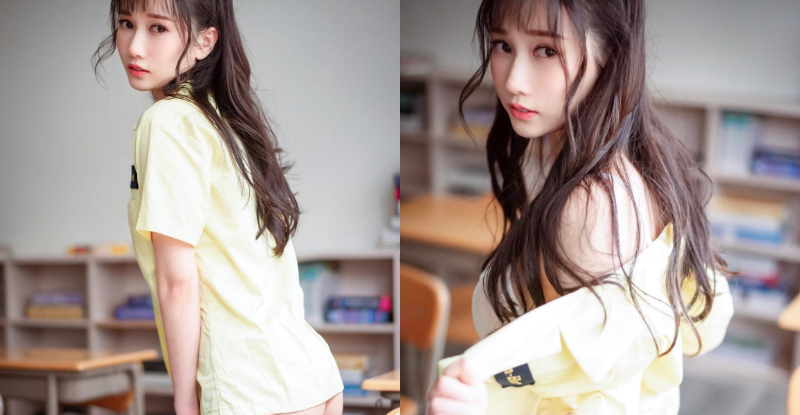 【蜗牛娱乐】清甜學生妹「又又」失控脫下，「鮮嫩屁屁」搭水汪回眸超誘惑！