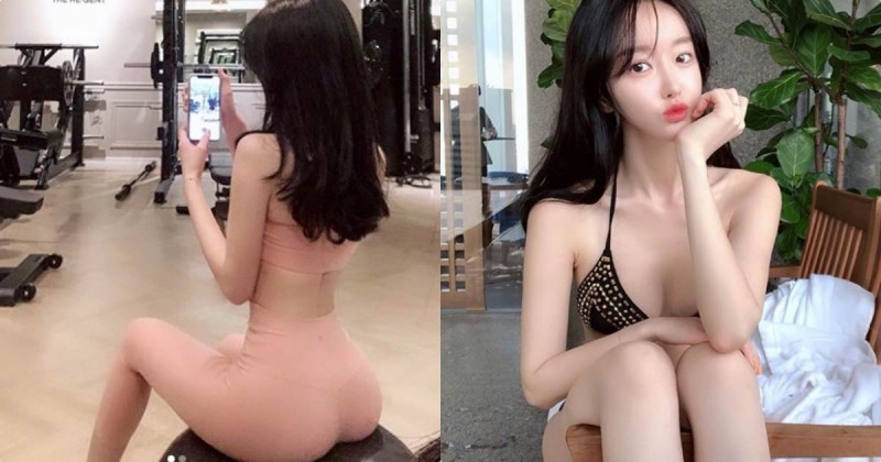 【蜗牛娱乐】清純妹子膚色運動裝「激似沒穿」，蜜桃臀型完全被看光光了！