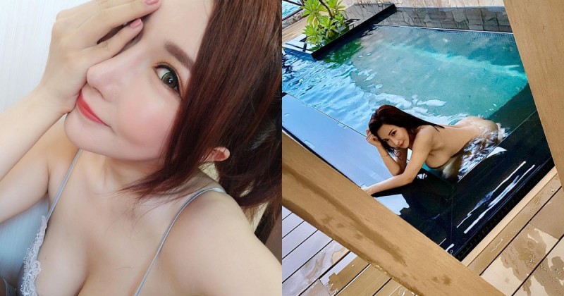 【蜗牛娱乐】不可以放大！「巨乳奶油妹」Maggie辣po光溜溜泡湯照，姣好美體引人注目！