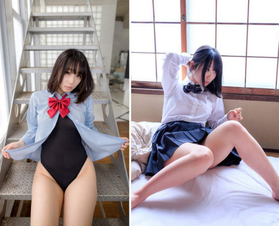 【蜗牛娱乐】白嫩爆萌的「E奶coser」　巨乳+黑絲襪組合…犯規又超甜美！