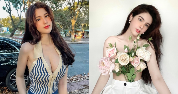 【蜗牛娱乐】把那束花拿開！19 歲氣質正妹 Nie 仙氣近照曝光狂吸千讚