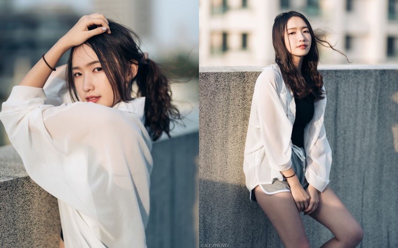 【蜗牛娱乐】世新廣電系正妹「柯姿」辣穿真理褲神視角曝光　白皙嫩腿+美臀形狀全看光
