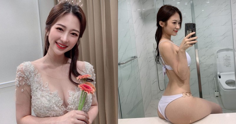 【蜗牛娱乐】「爆乳新娘」笑容超甜美，氣質禮服下「火辣身材」藏不住，渾圓蜜桃更兇啦！