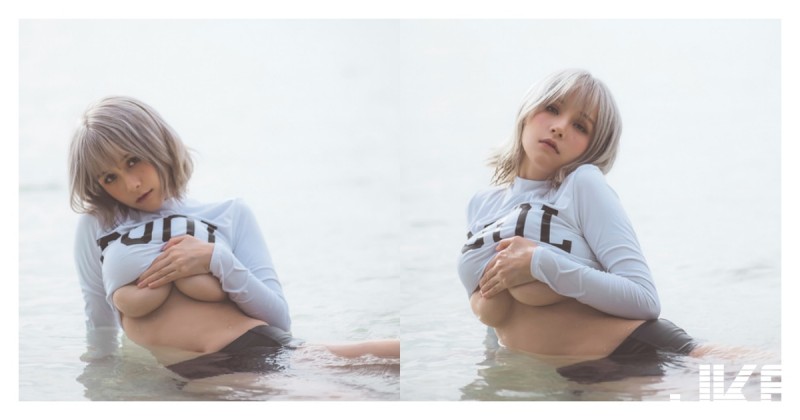【蜗牛娱乐】銷魂南半球！「巨乳正妹」防磨衣太小件，這「乳下陰影面積」實在不得了！