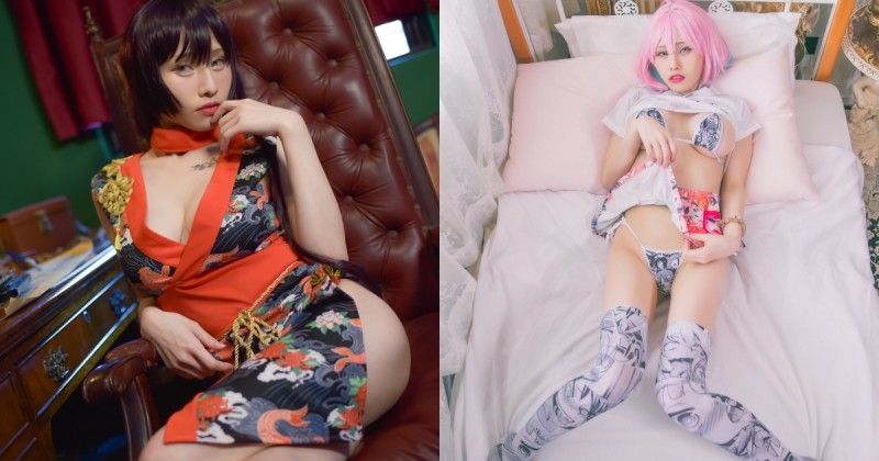 【蜗牛娱乐】二次元和風幻想！性感巨乳女子「Yaya小夜夜」展現兇猛曲線，宛如漫畫女主般的身材！