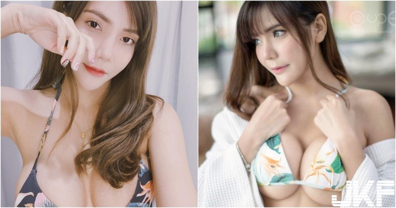 【蜗牛娱乐】這奶太誇張！妹子雙手推奶「渾圓巨大」現形！比基尼感覺快撐不住！