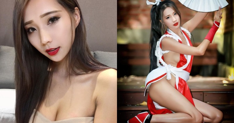 【蜗牛娱乐】不知火舞辣出新高度！「韻霏Anita」超狂開腿尺度太狠，絕對領域大半露出！