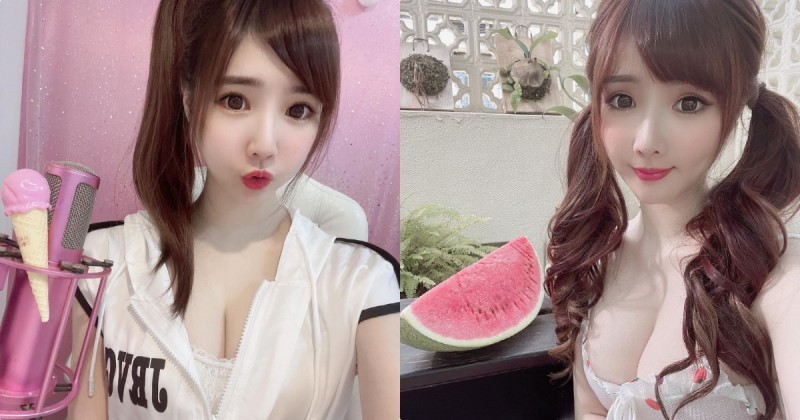 【蜗牛娱乐】吃西瓜囉！正妹「小蘋果」造型好消暑，飽滿曲線讓人受不了！