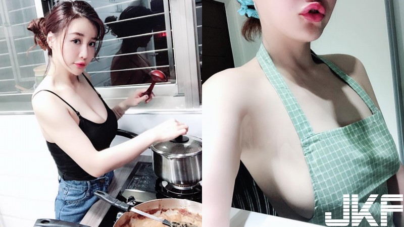 【蜗牛娱乐】性感爆乳廚娘「李萱」下麵給你吃！超大尺度做飯畫面，圍裙露出豐滿側乳讓人瞬間飢餓…