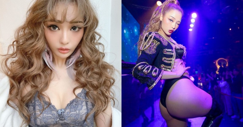 【蜗牛娱乐】暗黑爆乳派對正妹「RiRi」不光秀蜜桃美尻，美腿大開「露出該編」也沒在怕！