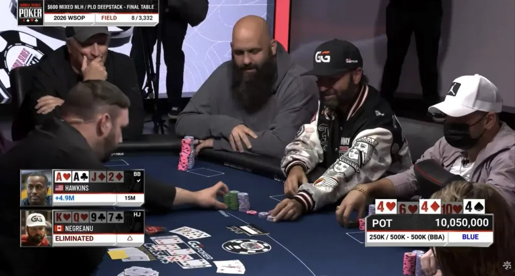 【EV 扑克】2026 WSOP 快评:600 刀混搭赛变成“修罗场”,丹牛撞上霍金斯,葫芦收服同花