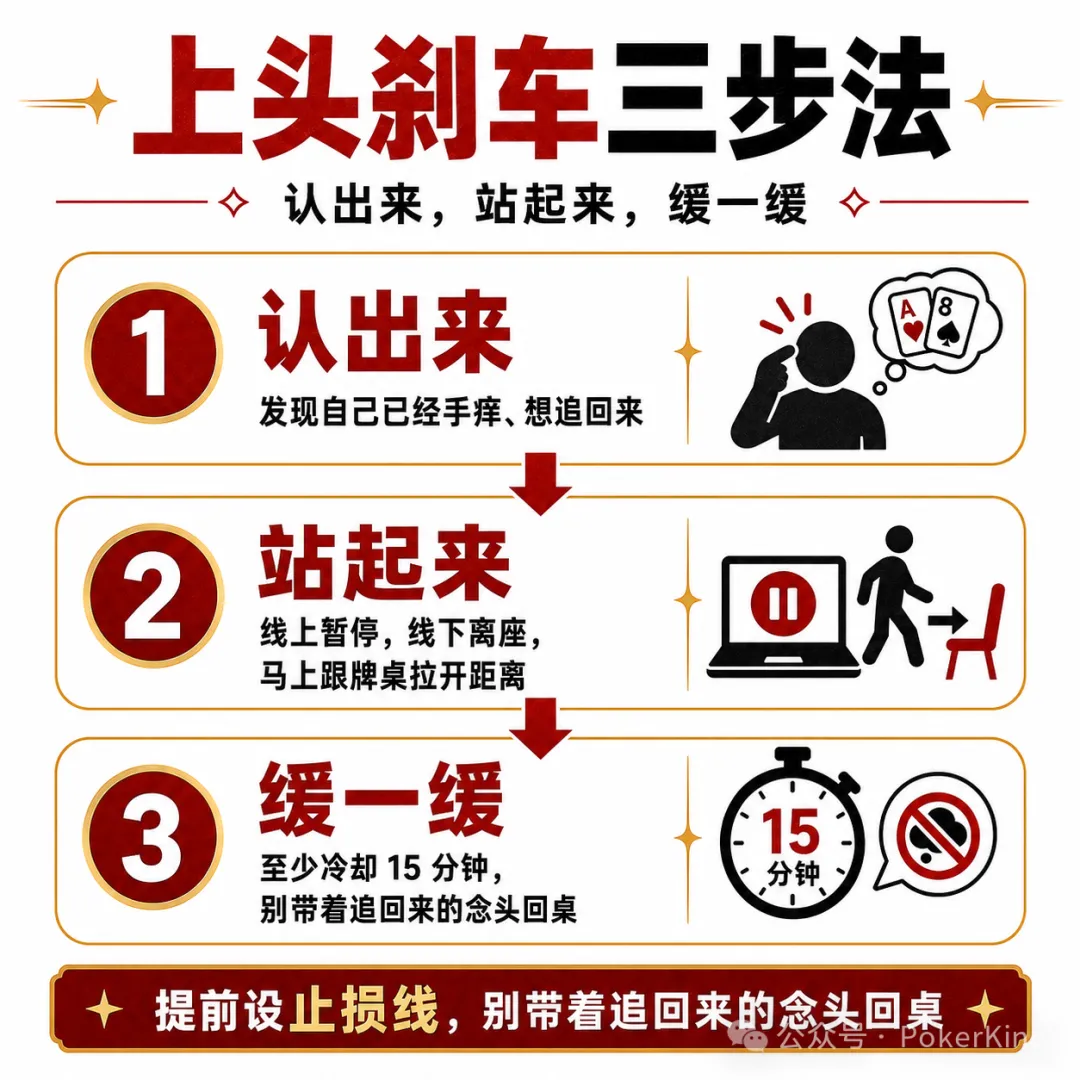 【EV 扑克】上头了怎么办？牌桌上最实用的三下刹车，帮你止损