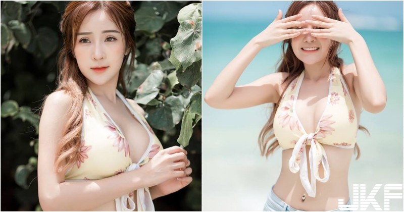 【蜗牛娱乐】好甜美！「清純大奶妹」海邊嬉鬧奔跑！「飽滿美乳」雪白水嫩太可愛了吧！