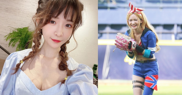 【蜗牛娱乐】受邀為中信開球！實況女神「蛋捲」現場重現「讓館長笑翻」的魔性歌聲