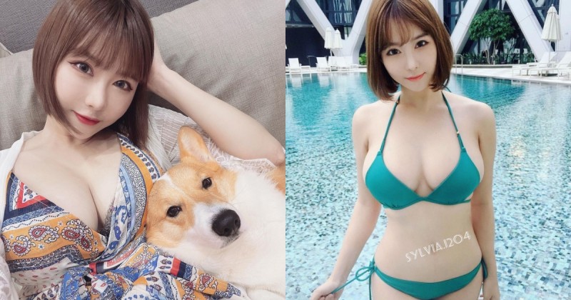【蜗牛娱乐】短髮女神「Sylvia 希維亞」在家也能度假！海島風情的「爆乳深V小洋裝」好辣！
