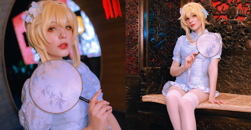 【蜗牛娱乐】正妹Coser烏克蘭基因混搭日本魂　白皙嫰肌高顏值+二次元日系裝扮很可以