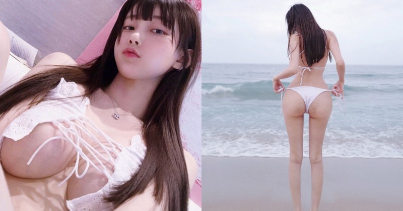【蜗牛娱乐】小頭大奶肥尻！「韓國真人芭比」曲線太超過，走在路上數起來有五顆球啊！