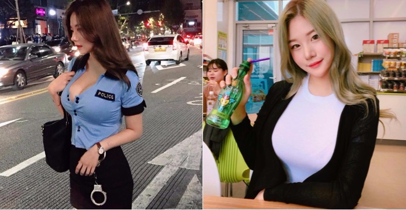 【蜗牛娱乐】路邊驚見妹子領口下拉「超深豪溝」夾帶乳香味飄出，「猖狂乳量」讓人快受不了啦…
