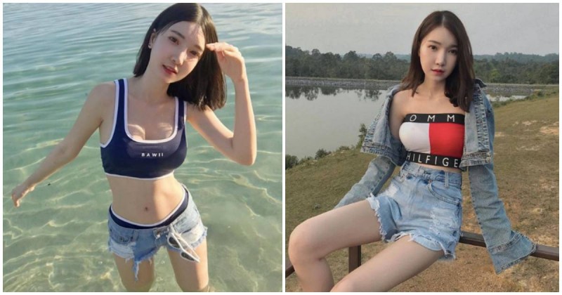 【蜗牛娱乐】腿控注意！正妹「白嫩美腿」超誘人，「性感纖腰」讓網友受不了…