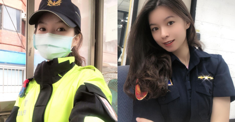 【蜗牛娱乐】驚見「正妹警員」大眼笑顏超甜美，台灣犯罪率就因她而敗了！