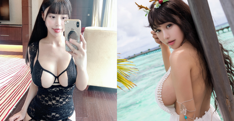 【蜗牛娱乐】巨乳模特「朱可兒Flower」半邊側乳大掉出　攝影師竟想把奶修小一點！