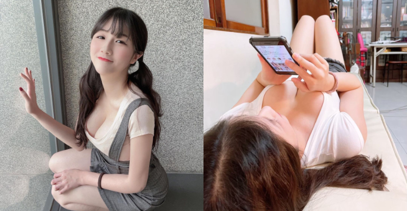 【蜗牛娱乐】「兇甜正妹」一躺下就乳壓美體，「厚重奶量」從海溝上狂溢