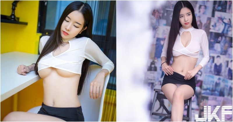 【蜗牛娱乐】「大奶姊姊」裙子穿太短，小褲褲完全露出！「白色南半球」也從赤道越界啦！